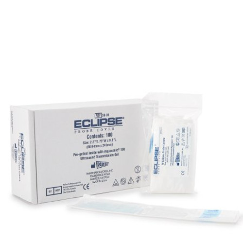 Ultrasound Probe Cover Eclipse 1-3/4 X 9-1/2 Inch Polyisoprene NonSterile For use with Endocavity Transducers 38-01