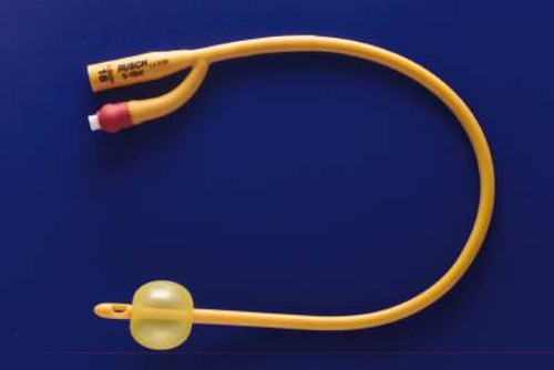 Foley Catheter Rusch Gold 2-Way Standard Tip 5 cc Balloon 24 Fr. Silicone Coated Latex 180705240