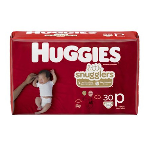 Unisex Baby Diaper Huggies Little Snugglers Preemie Disposable Heavy Absorbency 67330