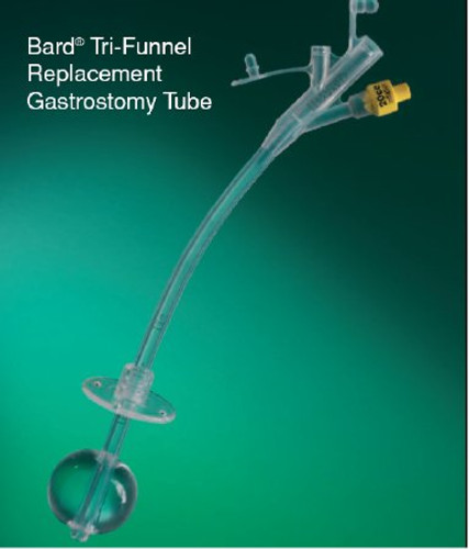 Triple Replacement Gastrostomy Tube Bard 24 Fr. Silicone Sterile 000724