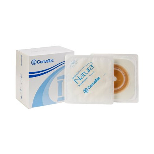 Ostomy Barrier Sur-Fit Natura Trim to Fit Standard Wear Stomahesive White Tape 45 mm Flange Sur-Fit Natura System Hydrocolloid Up to 1 to 1-1/4 Inch Opening 4 X 4 Inch 125259
