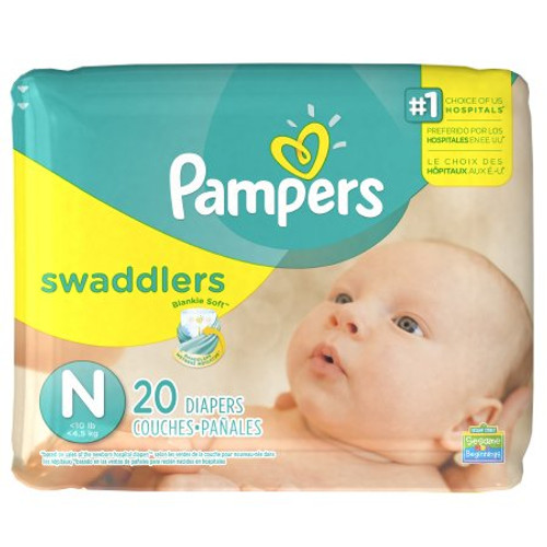 Unisex Baby Diaper Pampers Swaddlers Newborn Disposable Heavy Absorbency 30374