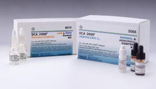 Diabetes Management Test Control Solution Kit DCA 2000 Hemoglobin A1c HbA1c Normal / Abnormal 4 X 0.25 mL 10311161