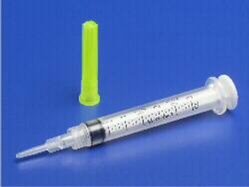 Cannula with Syringe Monoject Bluntip Blunt Tip 3 mL 15 Gauge 1/2 Inch Length 8881541034