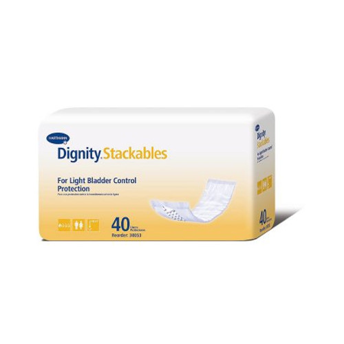 Bladder Control Pad Dignity Stackables 3-1/2 X 12 Inch Light Absorbency Polymer Core One Size Fits Most Adult Unisex Disposable 30053