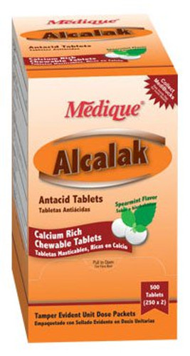 Antacid Alcalak 420 mg Strength Chewable Tablet 200 per Box 10147 Case/2400