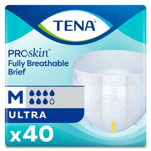 Unisex Adult Incontinence Brief TENA Ultra Medium Disposable Heavy Absorbency 67200