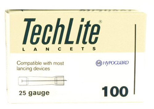 Lancet TechLite Adjustable Depth Lancet Needle 2.8 to 3.1 mm Depth 25 Gauge 880125 Box/100