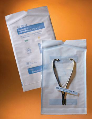 Sterilization Pouch Ethylene Oxide EO Gas / Steam 5-1/4 X 10 Inch Transparent / White Self Seal Paper / Film 92510
