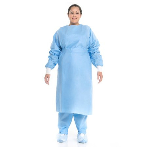 Protective Procedure Gown Large Blue NonSterile Disposable 69025