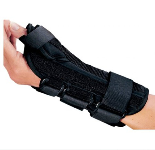 Wrist Brace with Abducted Thumb ProCare ComfortFORM Aluminum / Foam / Lycra / Plastic Right Hand Black Medium 79-87305 Each/1