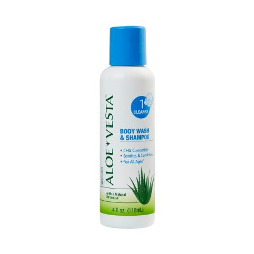 Shampoo and Body Wash Aloe Vesta 4 oz. Flip Top Bottle Floral / Aloe Scent 324604