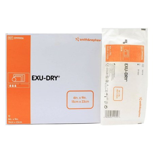 Anti-Shear Absorbent Dressing Exu-Dry Pediatric Polyethylene / Rayon / Cellulose 6 X 9 Inch 5999006