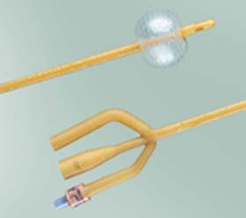 Foley Catheter Bardex I.C. 3-Way Standard Tip 5 cc Balloon 24 Fr. Latex 0119SI24 Case/12
