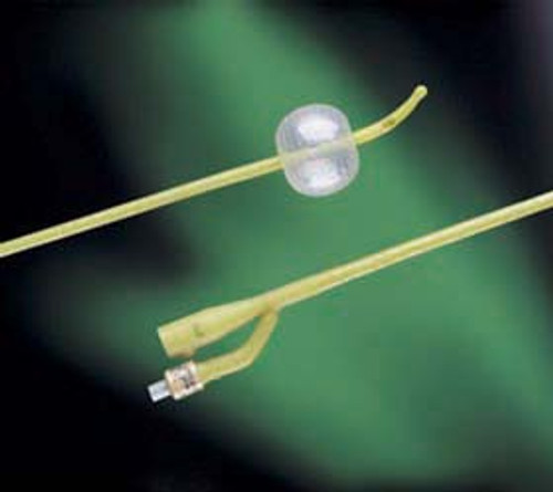 Foley Catheter Bardex I.C. 2-Way Coude Tip 5 cc Balloon 16 Fr. Silver Hydrogel Coated Latex 0168SI16