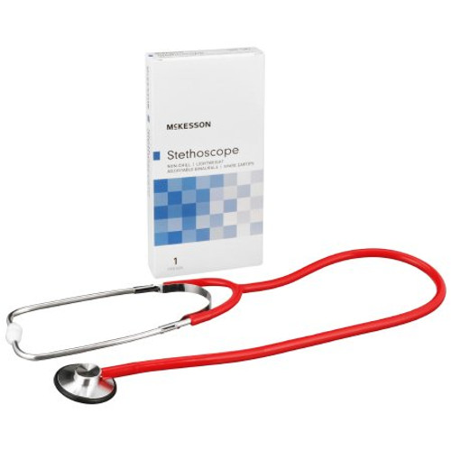 Classic Stethoscope McKesson Red 1-Tube 21 Inch Tube Single Head Chestpiece 01-660RGM Each/1