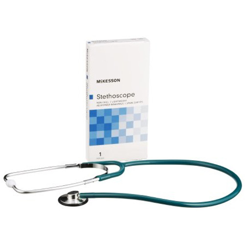 Classic Stethoscope McKesson Teal Blue 1-Tube 21 Inch Tube Single Head Chestpiece 01-660TLGM Each/1