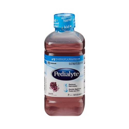 Pediatric Oral Electrolyte Solution Pedialyte Grape Flavor 33.8 oz. Bottle Ready to Use 00240