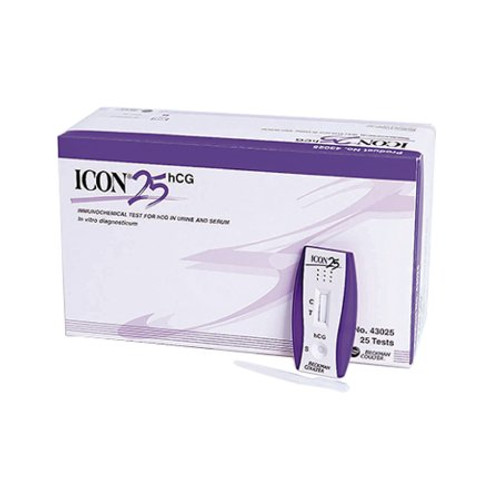 Rapid Test Kit Icon 25 hCG Fertility Test hCG Pregnancy Test Serum / Urine Sample 25 Tests 43025A