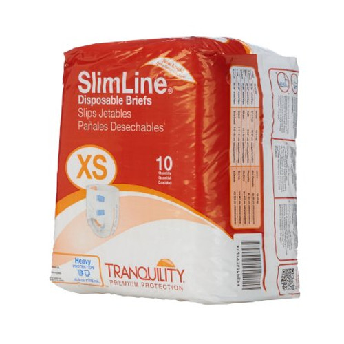 Unisex Adult Incontinence Brief Tranquility Slimline X-Small Disposable Heavy Absorbency 2166