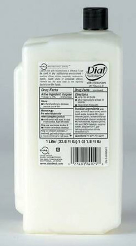 Antimicrobial Soap Dial Professional Liquid 1 Liter Refill Bottle Fresh Scent DIA84029 Case/8