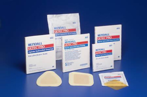 Hydrocolloid Dressing with Alginate Kendall 2-1/2 X 2-1/2 Inch Square Sterile 9807