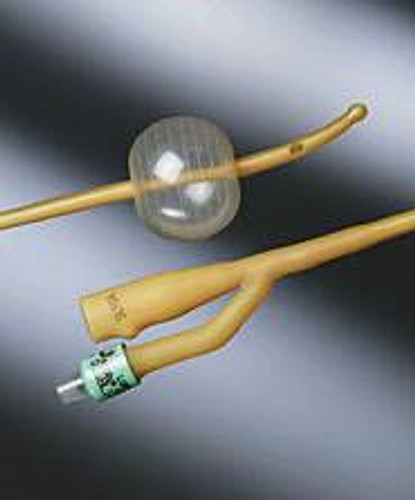 Foley Catheter Bardex Lubricath 2-Way Carson Model Tip 5 cc Balloon 12 Fr. Hydrophilic Polymer Coated Latex 0168L12 Case/12