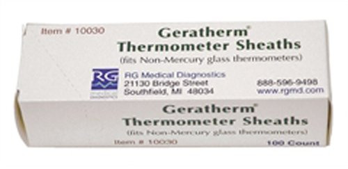 Oral Thermometer Probe Cover Geratherm For use with Mercury Free Glass Thermometer 100 per Box 10030 Box/100