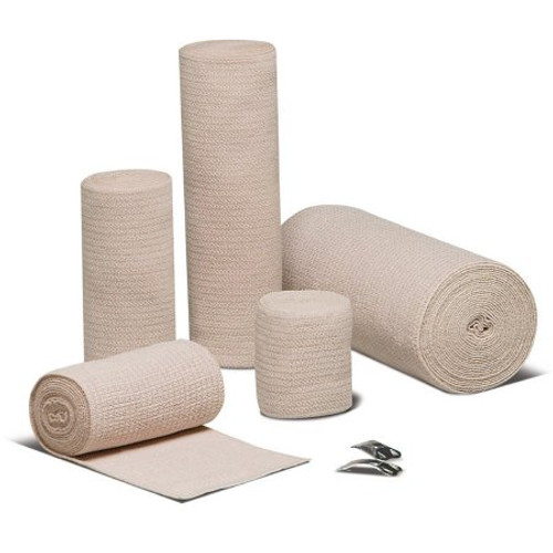 Elastic Bandage REB 2 Inch X 5 Yard Standard Compression Clip Detached Closure Tan NonSterile 16200000