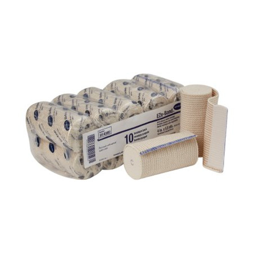 Elastic Bandage EZe-Band 4 Inch X 5-1/2 Yard Standard Compression Double Hook and Loop Closure Tan NonSterile 59140000