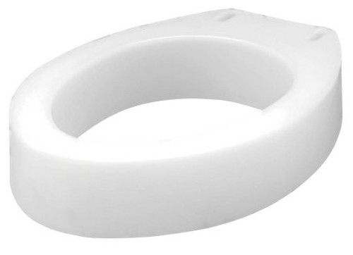 Elongated Raised Toilet Seat Carex 3-1/2 Inch Height White 300 lbs. Weight Capacity FGB30600 0000