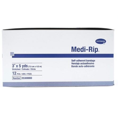 Cohesive Bandage Medi-Rip 3 Inch X 5 Yard Standard Compression Self-adherent Closure Tan NonSterile 25300000