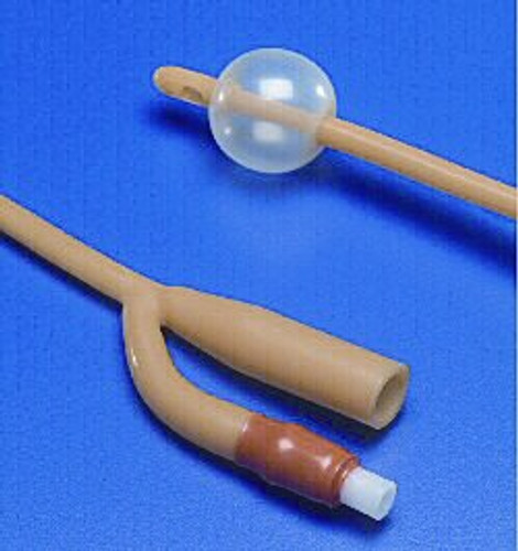 Foley Catheter Dover 2-Way Standard Tip 5 cc Balloon 16 Fr. Silicone Elastomer Coated Latex 402716