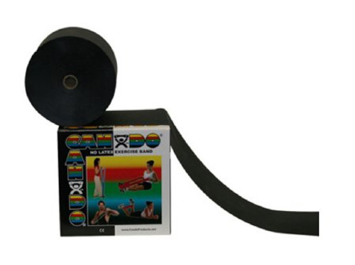 Exercise Resistance Band CanDo Black 5 Inch X 50 Yard X-Heavy Resistance 10-5625 Roll/1