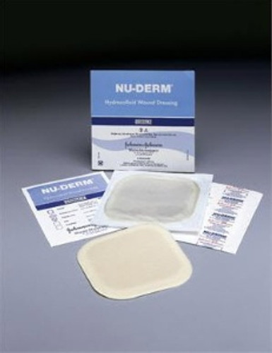 Hydrocolloid Dressing Nu-Derm Border 6 X 6 Inch Square Sterile HCB106
