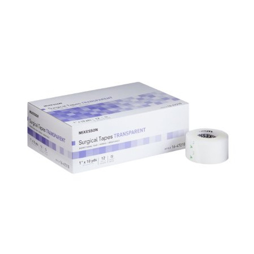 Medical Tape McKesson Air Permeable Plastic 1 Inch X 10 Yard Transparent NonSterile 16-47210