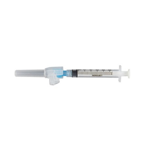 Syringe with Hypodermic Needle Magellan 3 mL 23 Gauge 1 Inch Attached Needle Sliding Safety Needle 8881833310