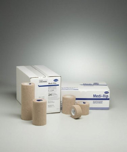 Cohesive Bandage Medi-Rip 1 Inch X 5 Yard Standard Compression Self-adherent Closure Tan NonSterile 25100000 Case/96