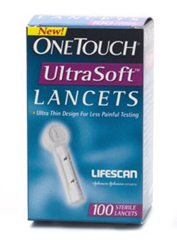 Lancet OneTouch Ultra Soft Lancet Needle 28 Gauge 020393 Box/100