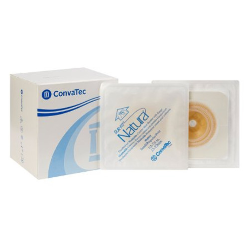 Ostomy Barrier Sur-Fit Natura Durahesive Mold to Fit Extended Wear Acrylic Tape 45 mm Flange SUR-FIT Natura System 1/2 to 7/8 Inch Opening 404592