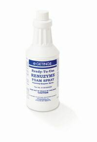 Dual Enzymatic Instrument Detergent Renuzyme Foam RTU 1 Quart Spray Bottle Green Apple Scent 61301604584 Case/12