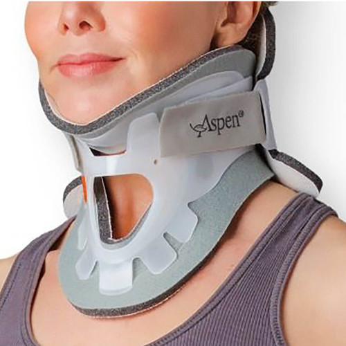 Rigid Cervical Collar Aspen Preformed Adult Regular Two-Piece / Trachea Opening 13 to 21 Inch Neck Circumference 983110 Each/1