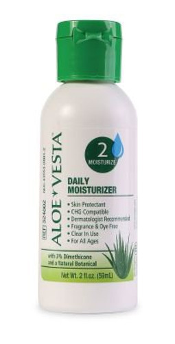 Hand and Body Moisturizer Aloe Vesta 2 oz. Bottle Unscented Lotion CHG Compatible 324802