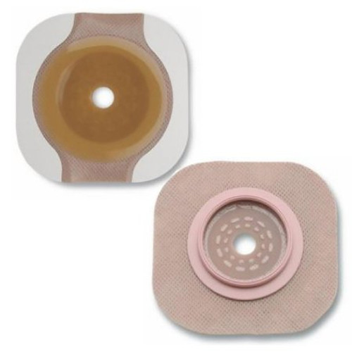 Ostomy Barrier New Image Flextend Trim to Fit Extended Wear Adhesive Tape 57 mm Flange Red Code System Hydrocolloid Up to 1-3/4 Inch Opening 14603 Box/5