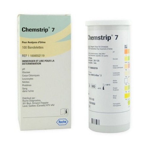 Urinalysis Test Chemstrip Blood Glucose Ketone Leukocytes Nitrite pH Protein 100 per Bottle 11008552160