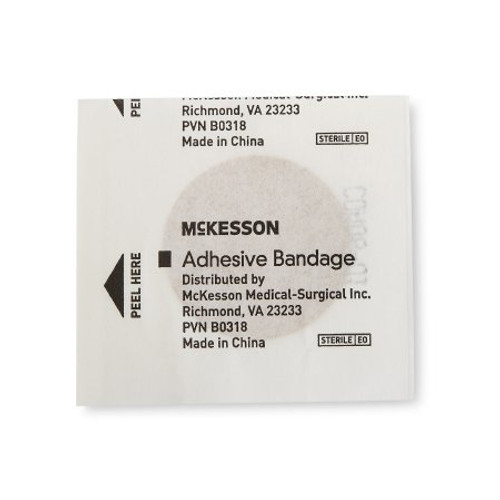 Adhesive Spot Bandage McKesson 1 Inch Plastic Round Tan Sterile 16-4822