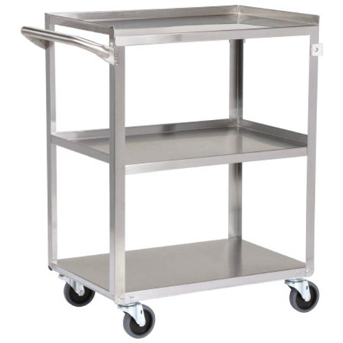 Utility Cart McKesson Stainless Steel 32.63 Inch Stainless Steel 15-1/2 X 24 Inch 81-63500 Each/1