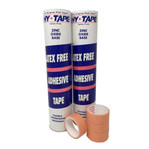 Medical Tape Hy-Tape Waterproof Zinc Oxide Adhesive 1/2 Inch X 5 Yard Pink NonSterile 105BLF