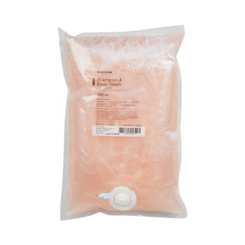 Shampoo and Body Wash McKesson 2 000 mL Dispenser Refill Bag Apricot Scent 53-28026-2000