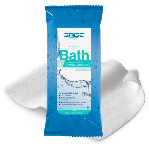 Rinse-Free Bath Wipe Impreva Bath Soft Pack Aloe Unscented 5 Count 7987